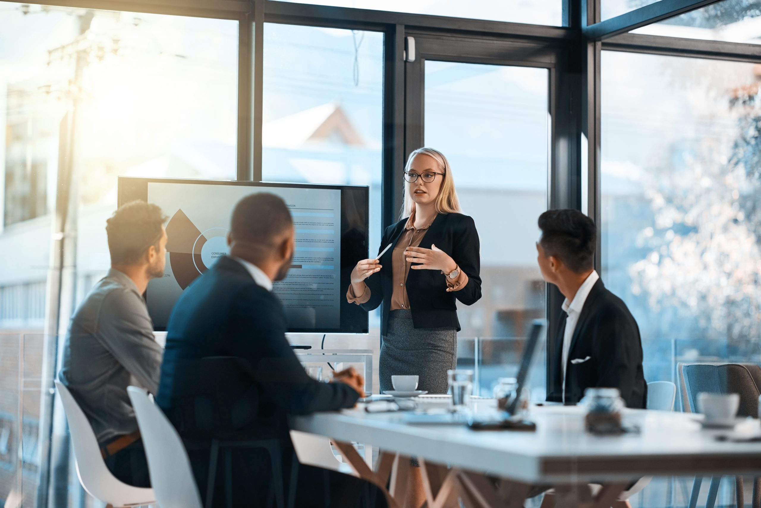 Woman presenting ideas